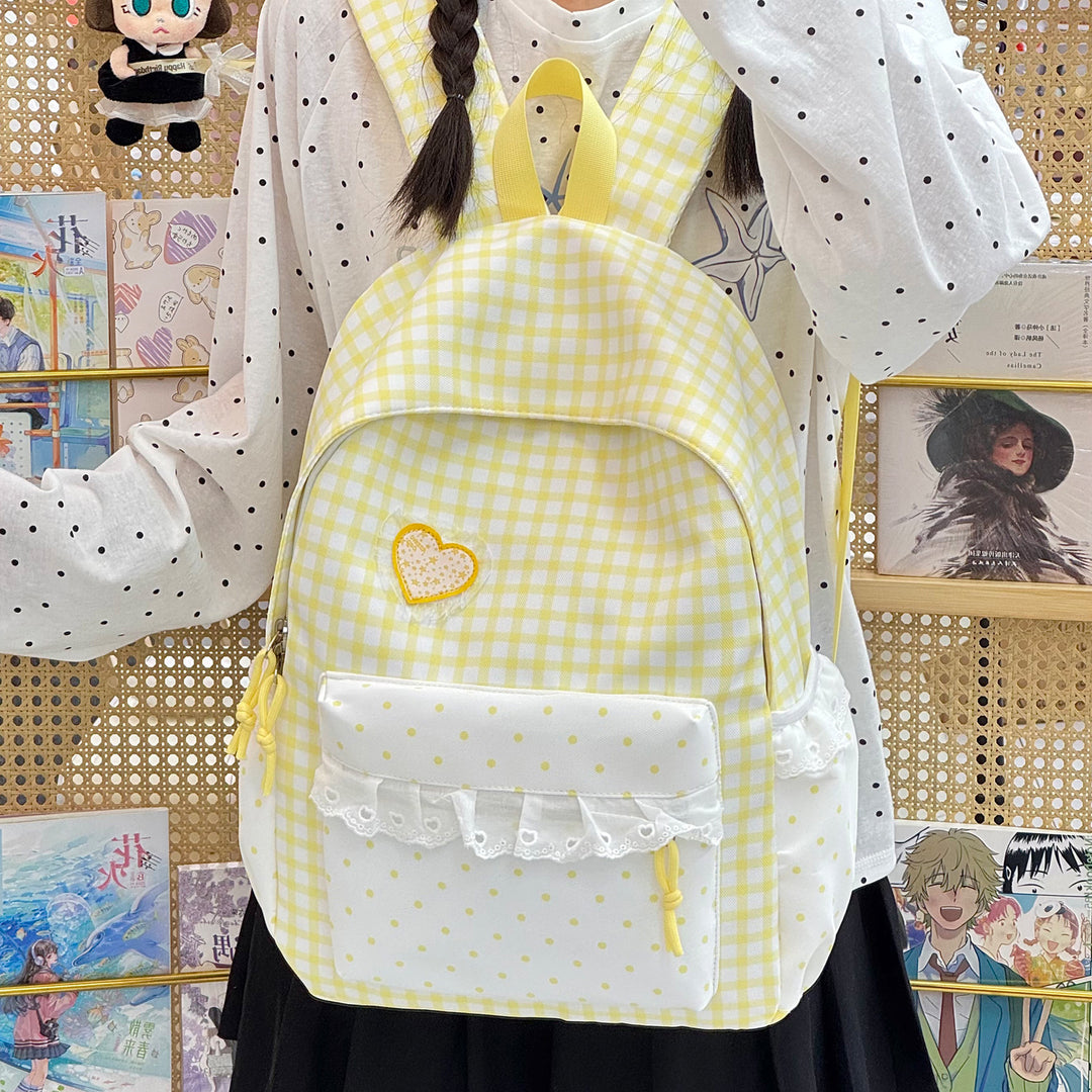 Stylish Checked Backpack Kalsten