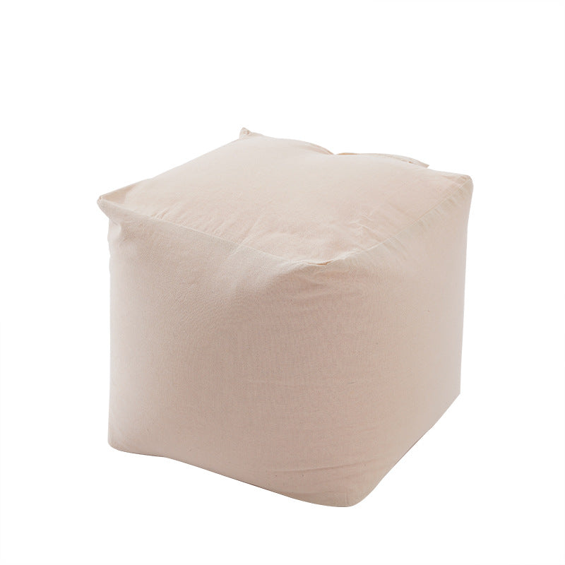 Modular floor cushion and pouf set with water-repellent microfiber cover