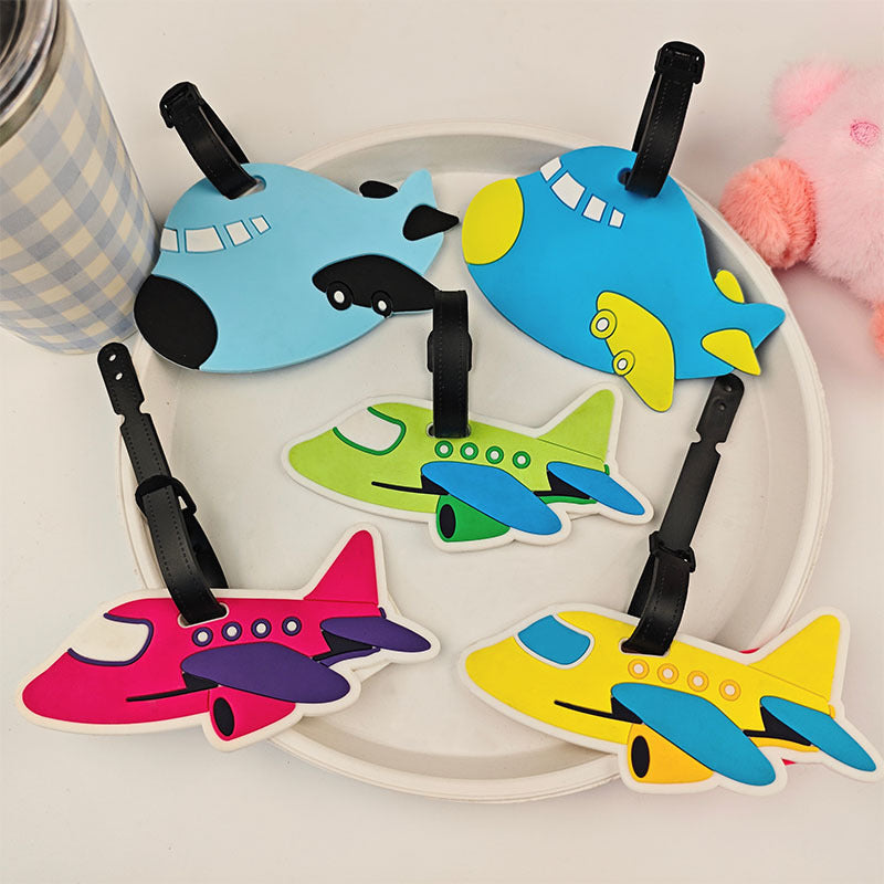 Ladies Padded Luggage Tag in Airplane Design Kalsten