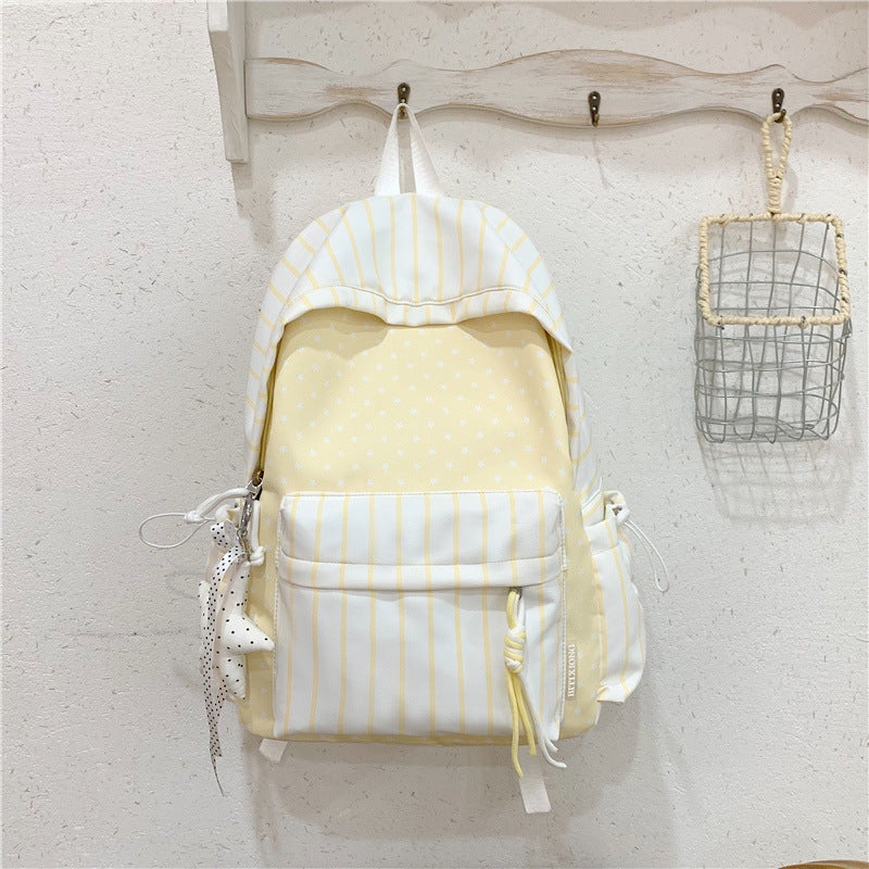 Charming Striped Patterned Backpack Kalsten