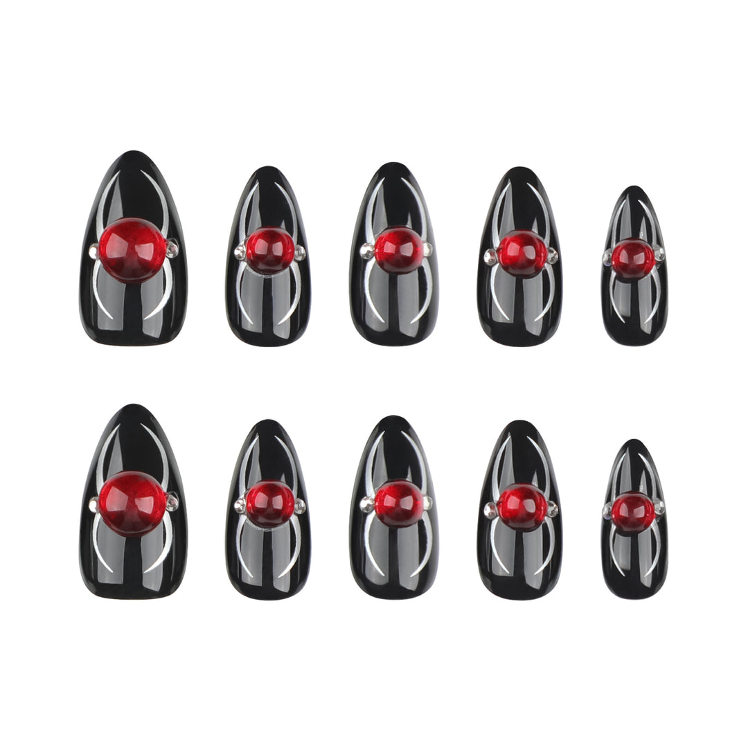 Glamorous stiletto nails with radiant accents Kalsten
