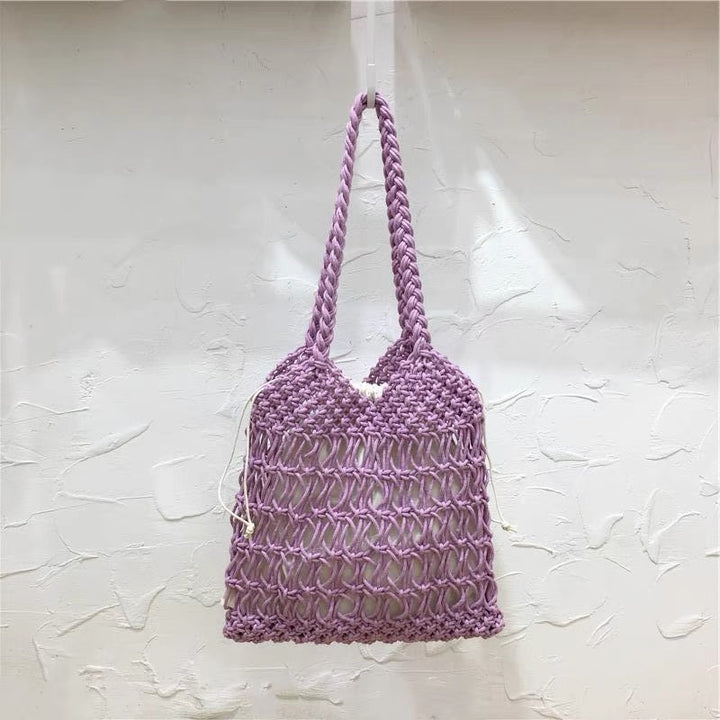 Hand-knotted shoulder bag with fine mesh design Kalsten