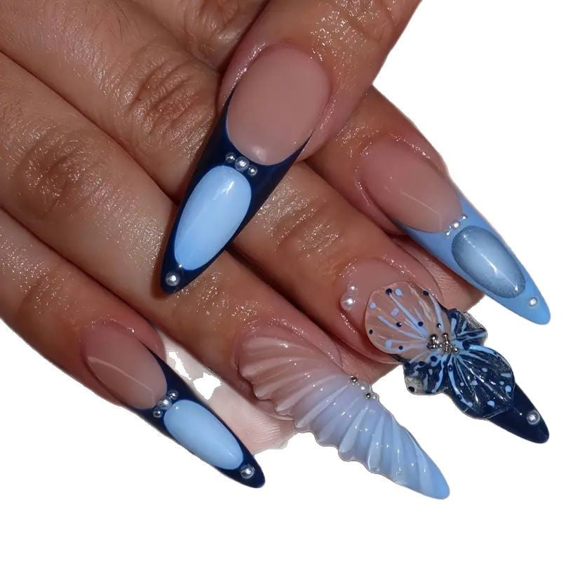 Artistic Floral Nail Extensions Kalsten