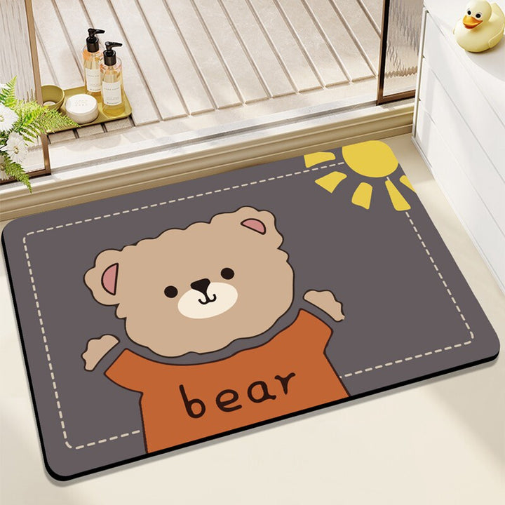 Cute Bear-Themed Decorative Mat