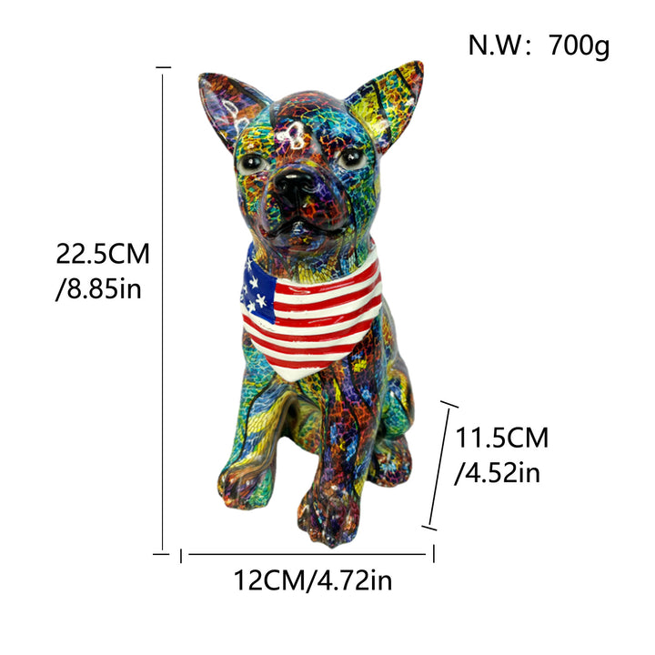 Colorful decorative figure of a dog in modern design Kalsten