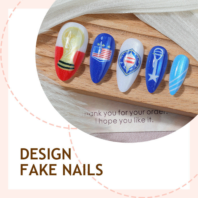 Creative nail art set with sporty and festive motifs Kalsten