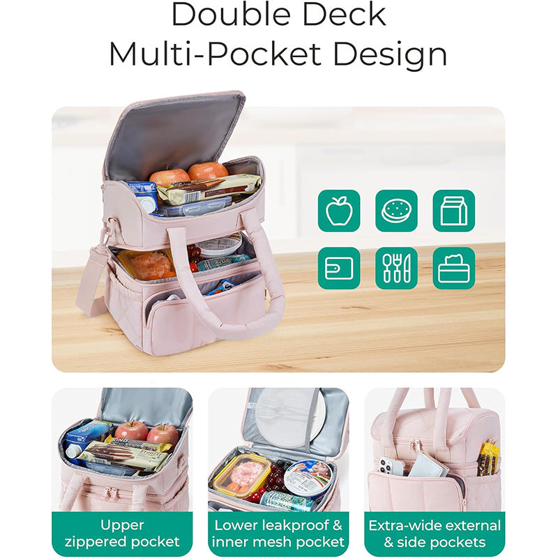 Elegant Multi-Compartment Insulated Lunch Bag Kalsten