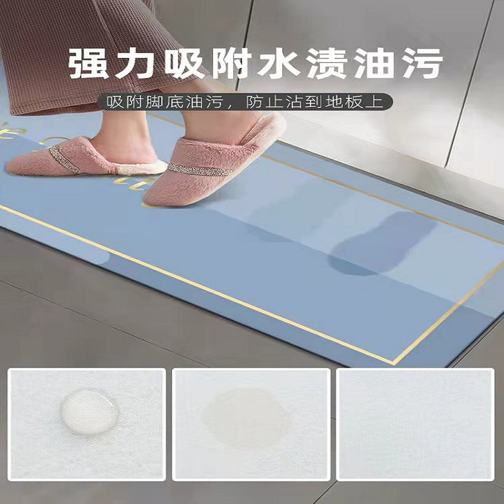 Soft Print Abstract Marble Bath Mat Kalsten
