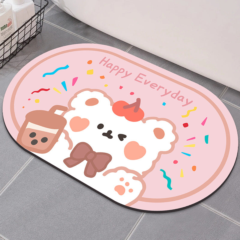 Cute Cartoon Cat Bath Mat