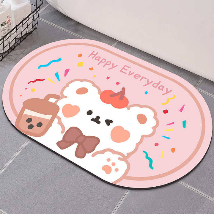 Cute Cartoon Cat Bath Mat