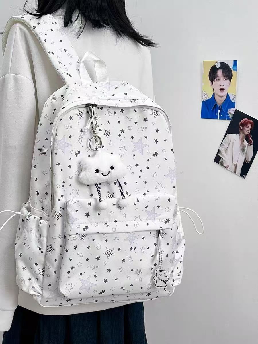 Backpack with Sparkling Star Motif and Charming Pendant Kalsten