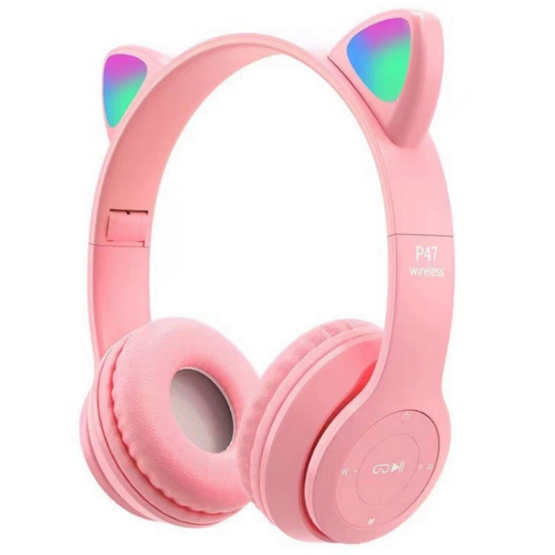 Wireless Cat Ear Headphones with Colorful LED Light Kalsten