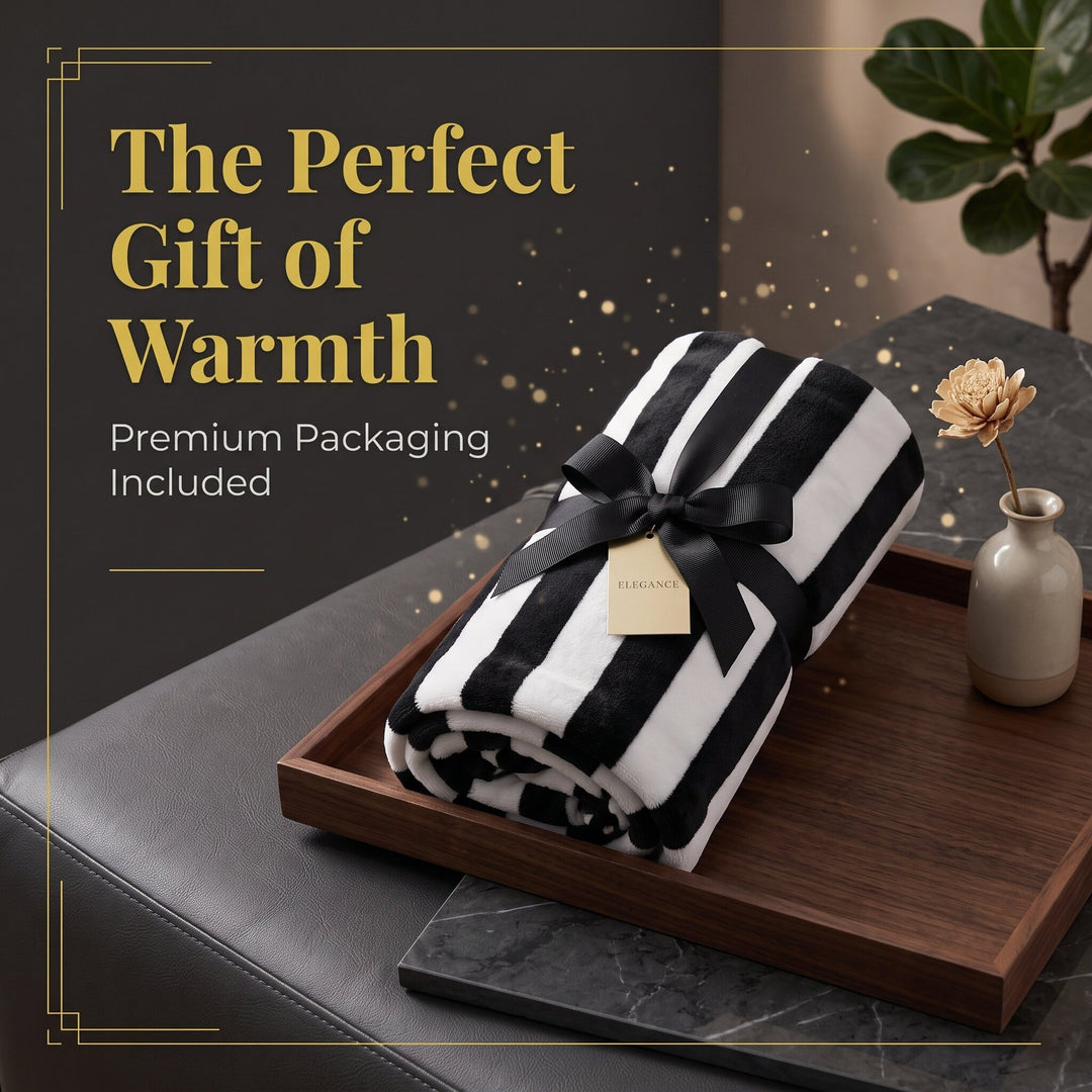 Luxury Striped Throw Blanket