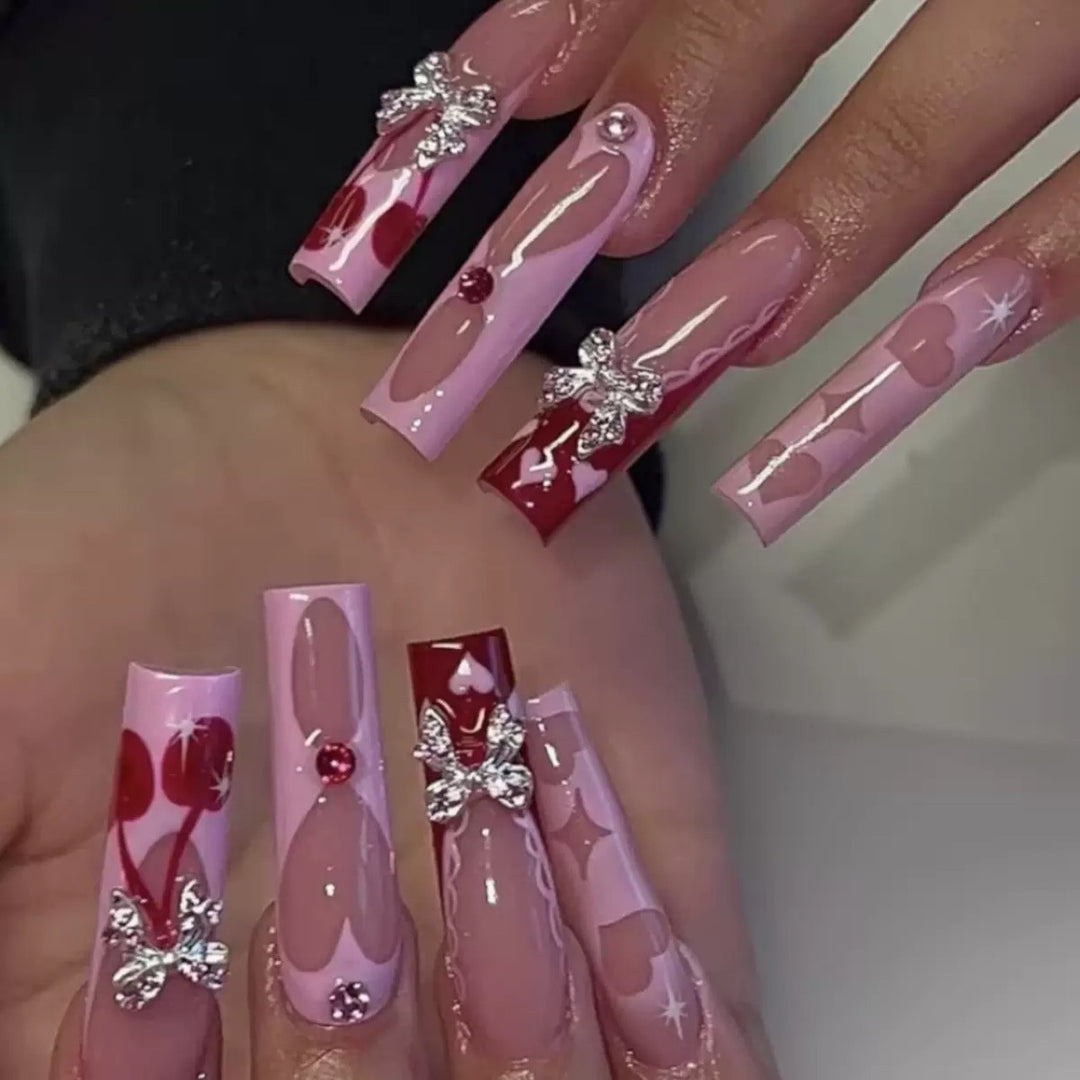 Artistic Decorative Press-On Nail Extensions