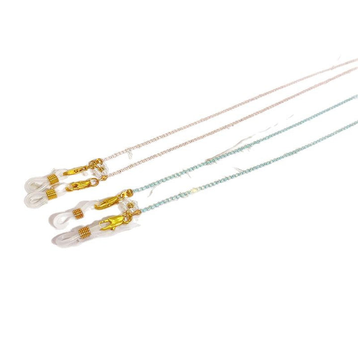 Eyewear chain with pearls and gold pendants Kalsten