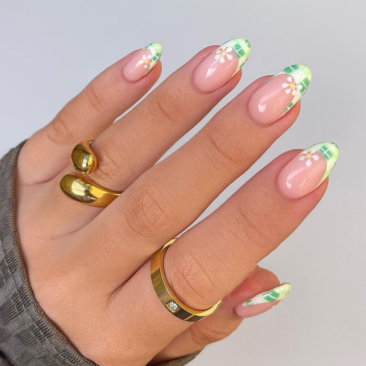 Designer Floral Press-On Nails