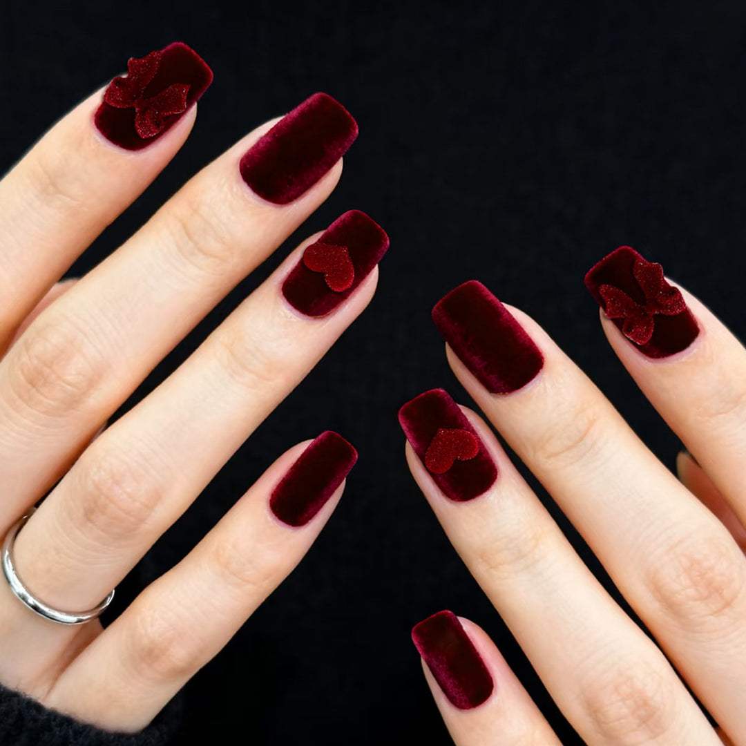 Velvet Heart and Butterfly Nail Art Set Kalsten