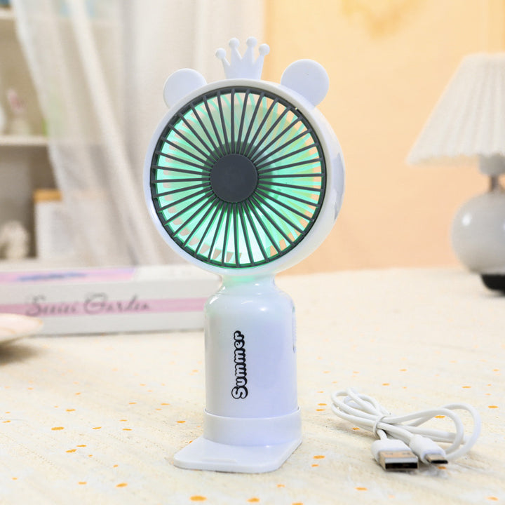 Ladies portable mini hand fan with flexible mounting mechanism Kalsten