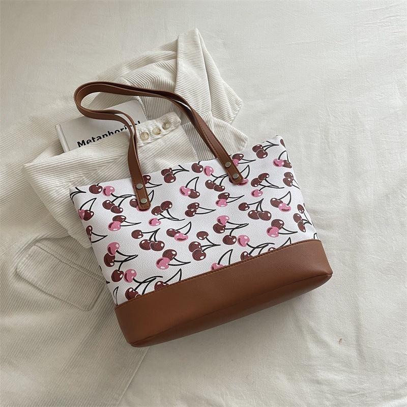 Playful Printed Canvas Tote Bag Kalsten