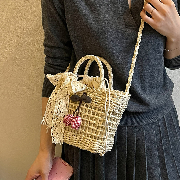 Bohemian Woven Straw Shoulder Bag