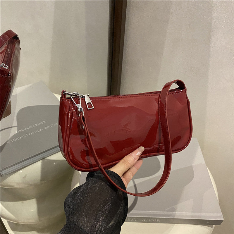Elegant Patent Leather Clutch