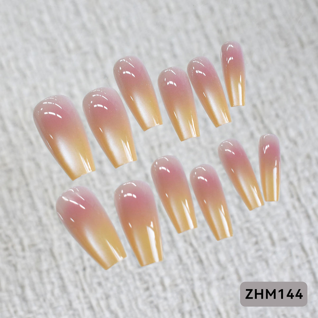 Artistic Press-On Nail Set with Cherry Blossom Design Kalsten