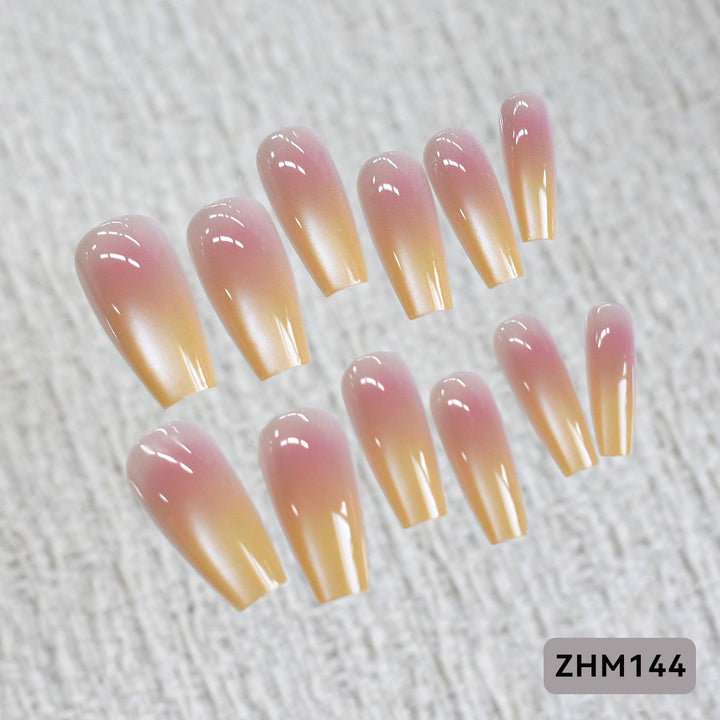 Artistic Press-On Nail Set with Cherry Blossom Design Kalsten