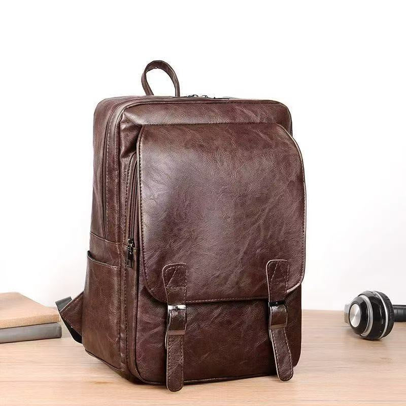 Classic Genuine Leather Laptop Backpack