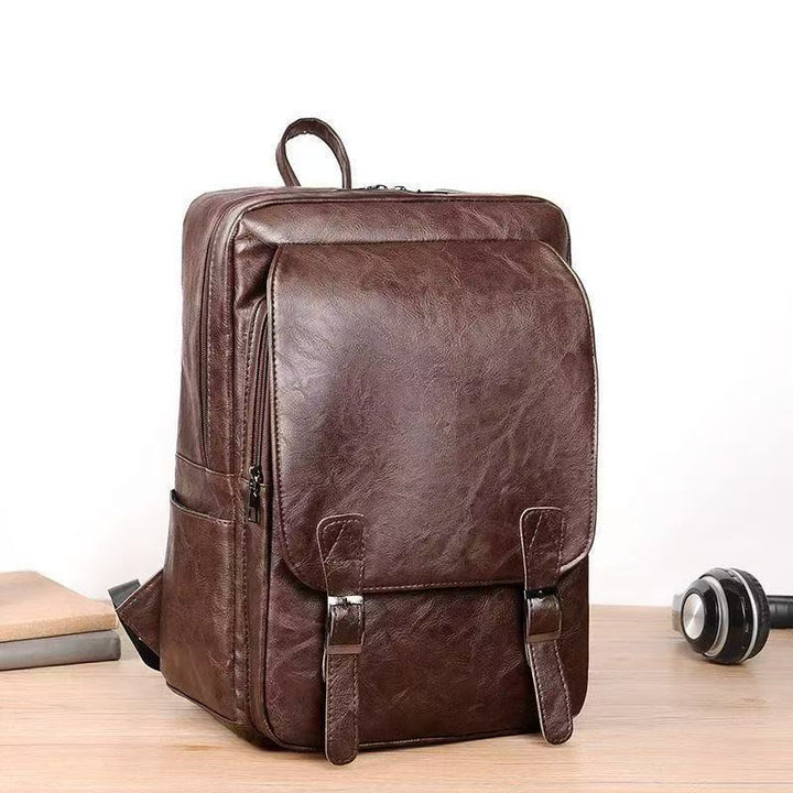 Classic Genuine Leather Laptop Backpack