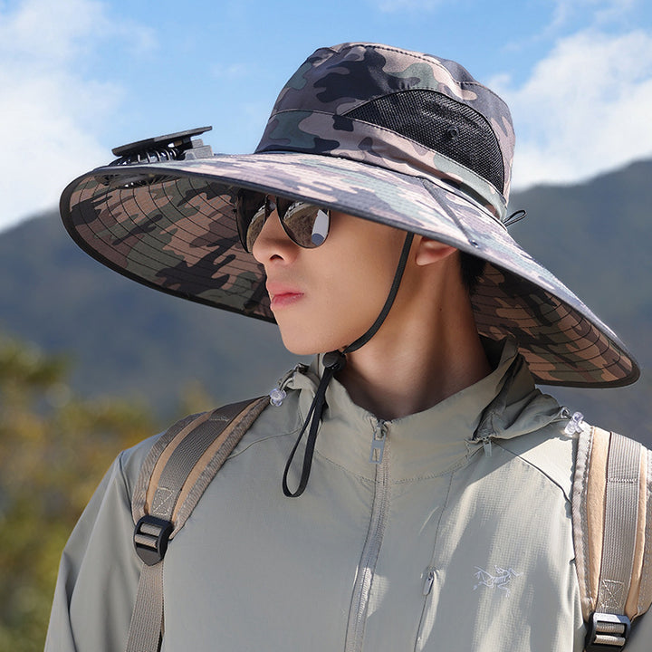 wide-brimmed outdoor sun hat with UV protection, breathable mesh, and adjustable chin strap Kalsten