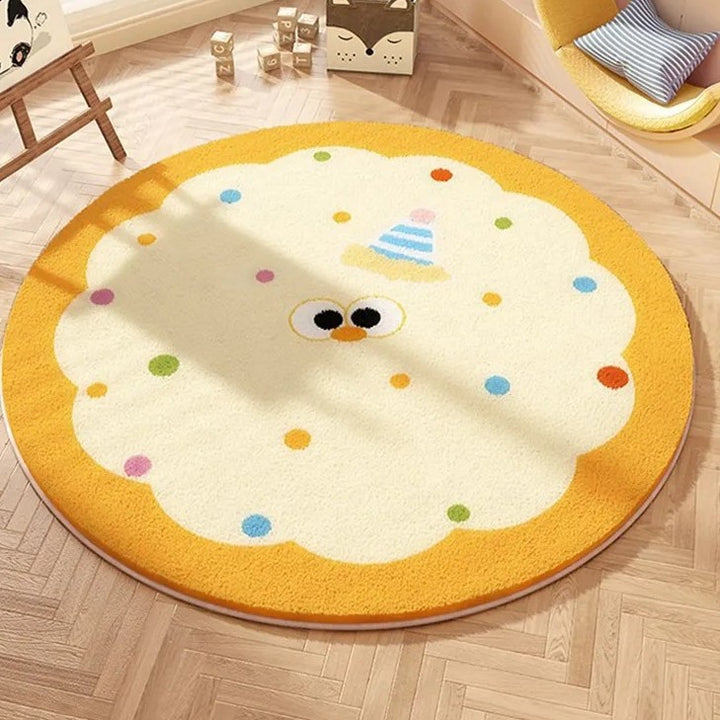 Cartoon-Themed Round Area Rug