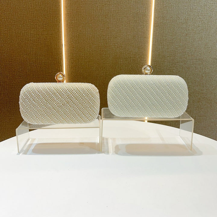 Pearl-Studded Evening Clutch