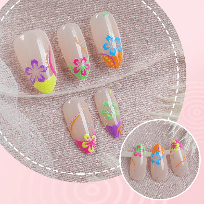 Exotic Floral Press-On Nail Art Kalsten