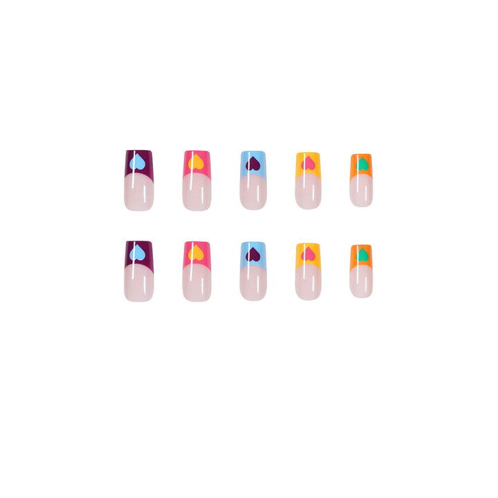 Artful Nail Art with Colorful Heart Designs Kalsten