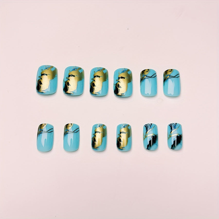 Artistic Marble Effect Nail Design Kalsten