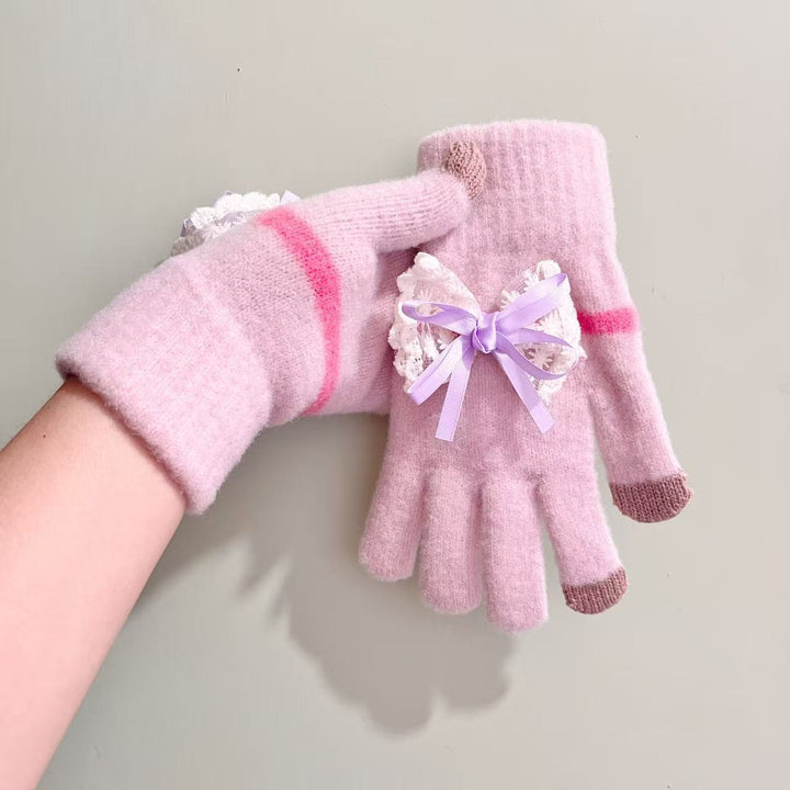 Butterfly Embellished Touchscreen Gloves Kalsten