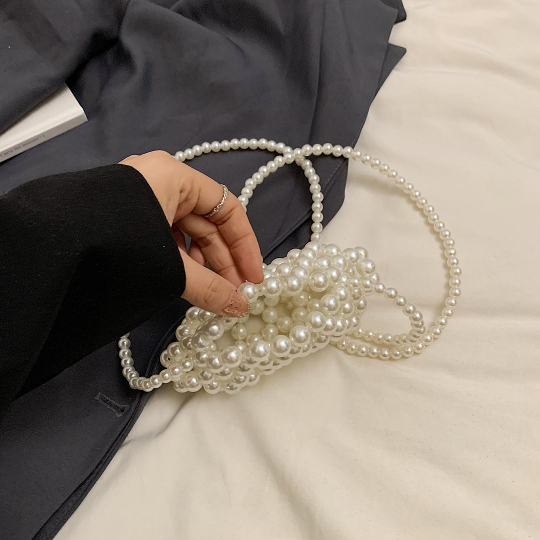 Pearl Beaded Evening Clutch