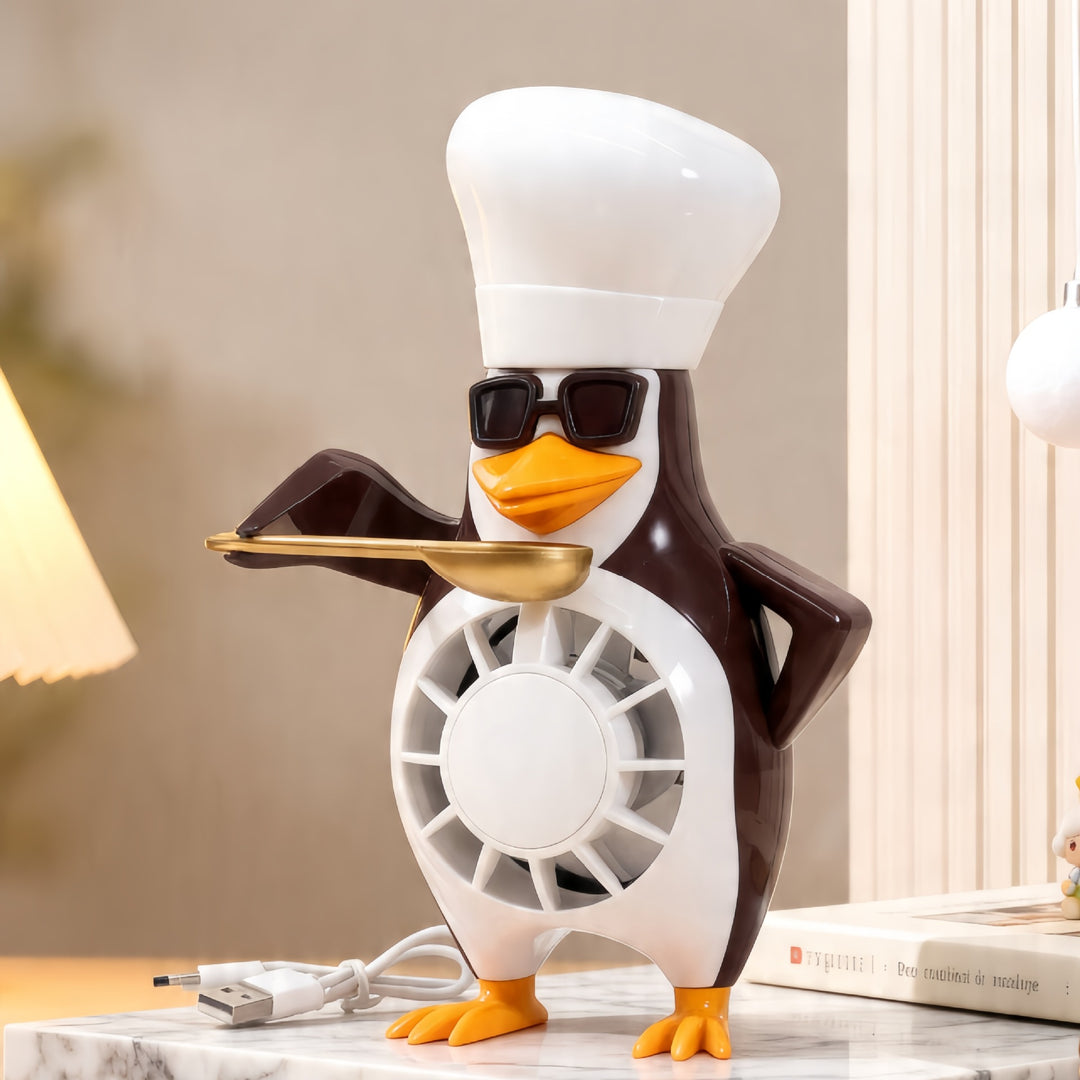 Women's table fan in funny penguin design Kalsten