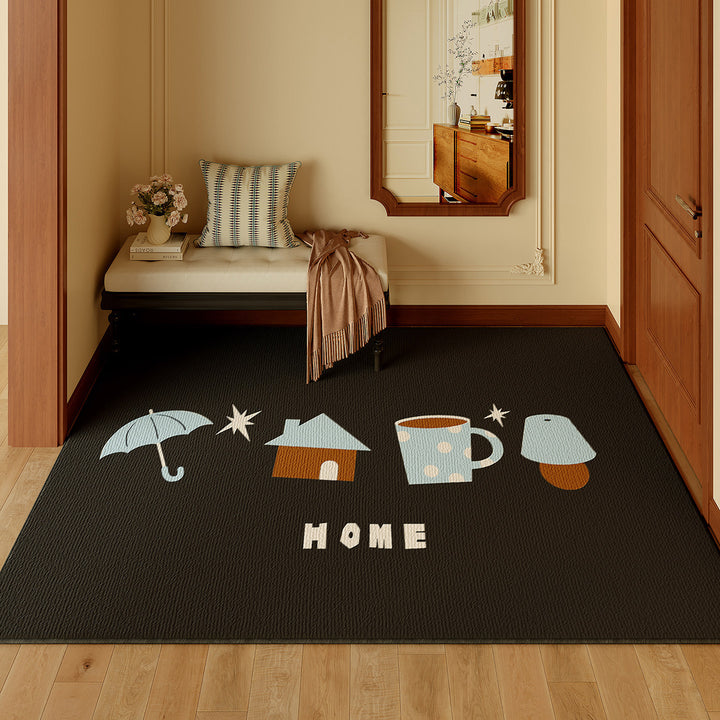 Whimsical Home-Themed Area Rug