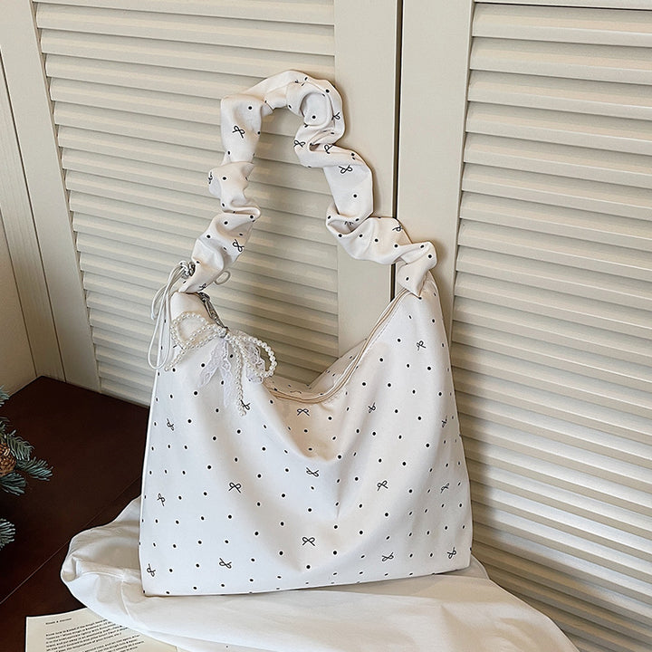 Casual Polka Dot Slouchy Handbag