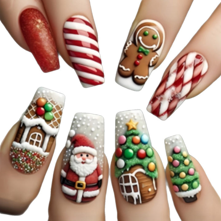 Creative nail art set with Christmas designs Kalsten