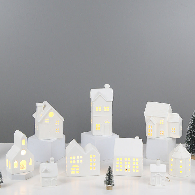 Ceramic House-Shaped Tea Light Holder Kalsten
