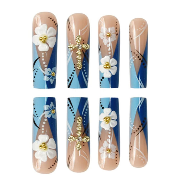 Decorative 3D Floral Nail Art Extensions Kalsten