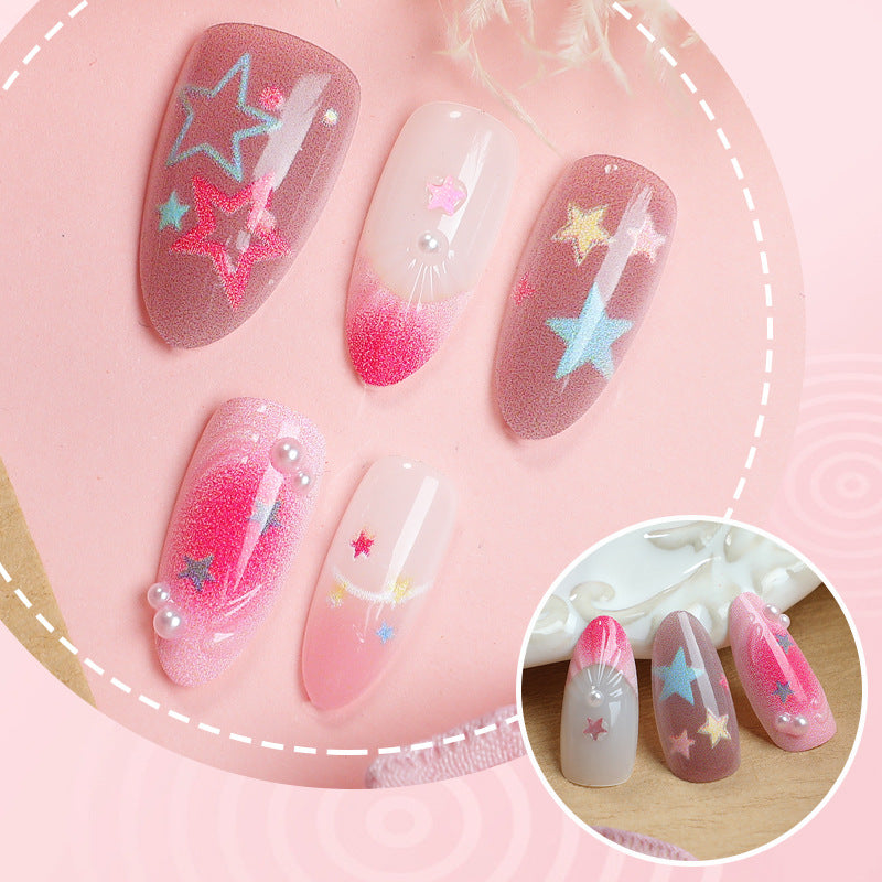 Artistic Starry Sky Press-On Nail Art Set