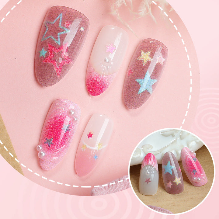 Artistic Starry Sky Press-On Nail Art Set