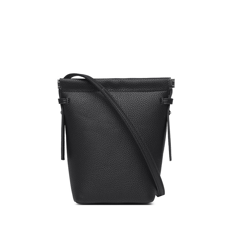Elegant Textured Bucket Bag Kalsten