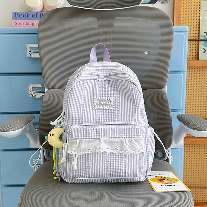 Cute Plaid Design Backpack Kalsten