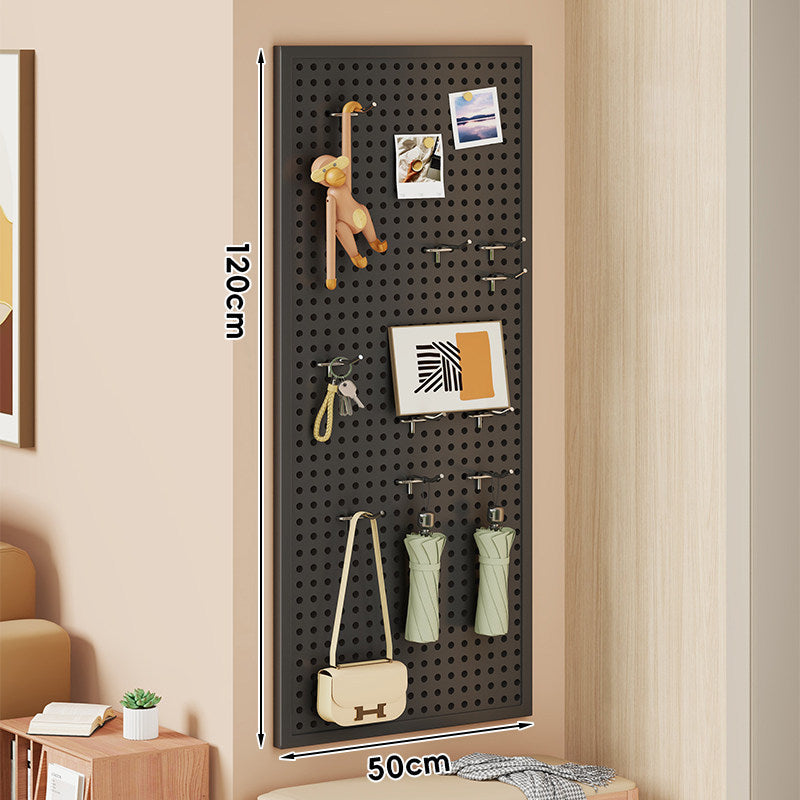 Wall-Mounted Perforated Metal Pegboard Organizer Panel