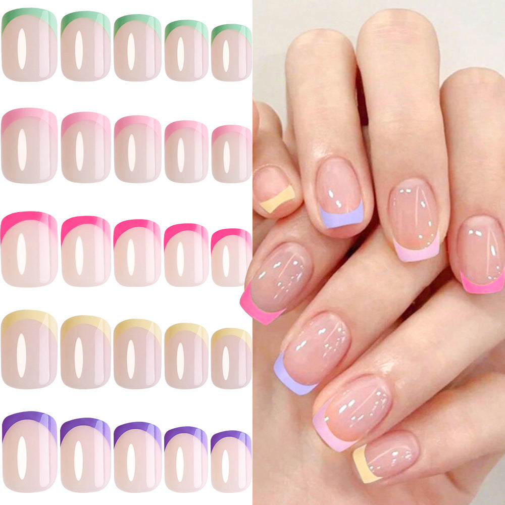 Decorative French Tip Press-On Nail Set Kalsten