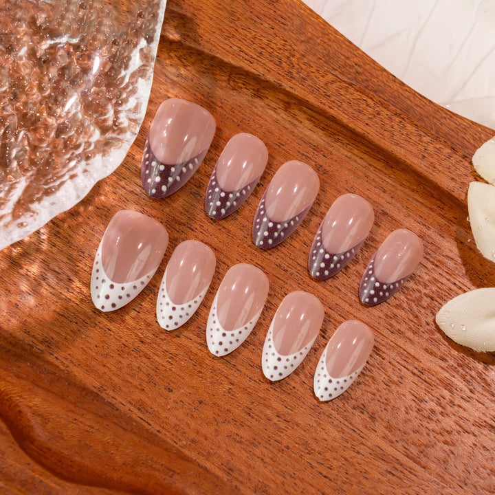 Decorative Pointed Tip Press-On Nails
